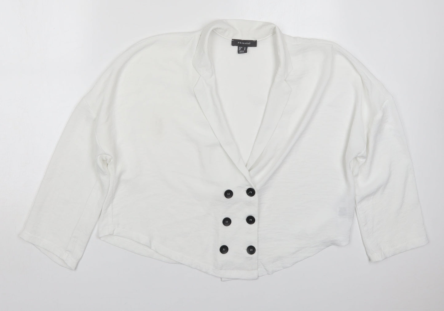Primark Womens White   Jacket  Size 14  Button