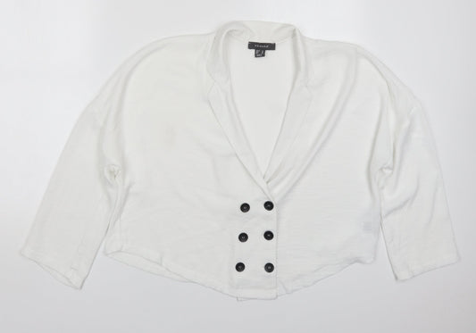 Primark Womens White   Jacket  Size 14  Button