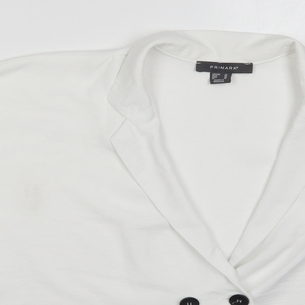 Primark Womens White   Jacket  Size 14  Button