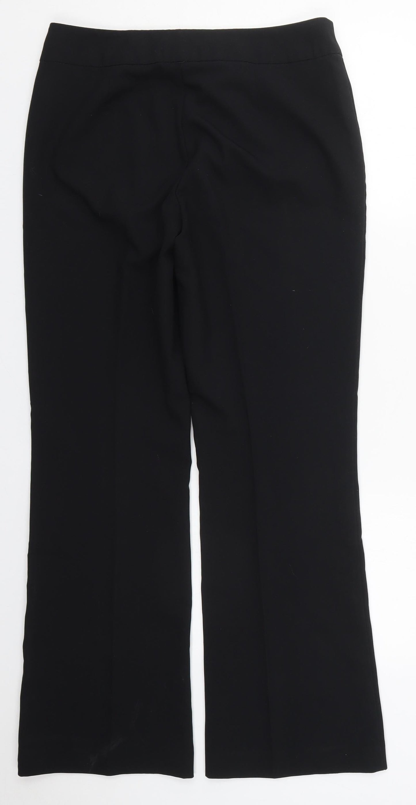 George Womens Black  Polyester Trousers  Size 10 L29 in Regular Hook & Eye