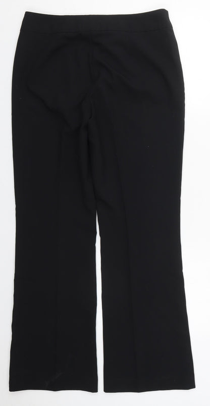 George Womens Black  Polyester Trousers  Size 10 L29 in Regular Hook & Eye