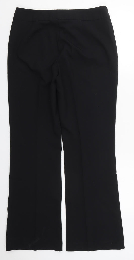 George Womens Black  Polyester Trousers  Size 10 L29 in Regular Hook & Eye