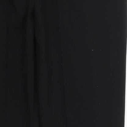 George Womens Black  Polyester Trousers  Size 10 L29 in Regular Hook & Eye