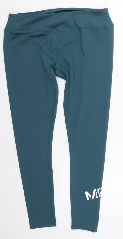 My Protien Womens Blue  Polyester Capri Leggings Size 32 in L28 in Regular