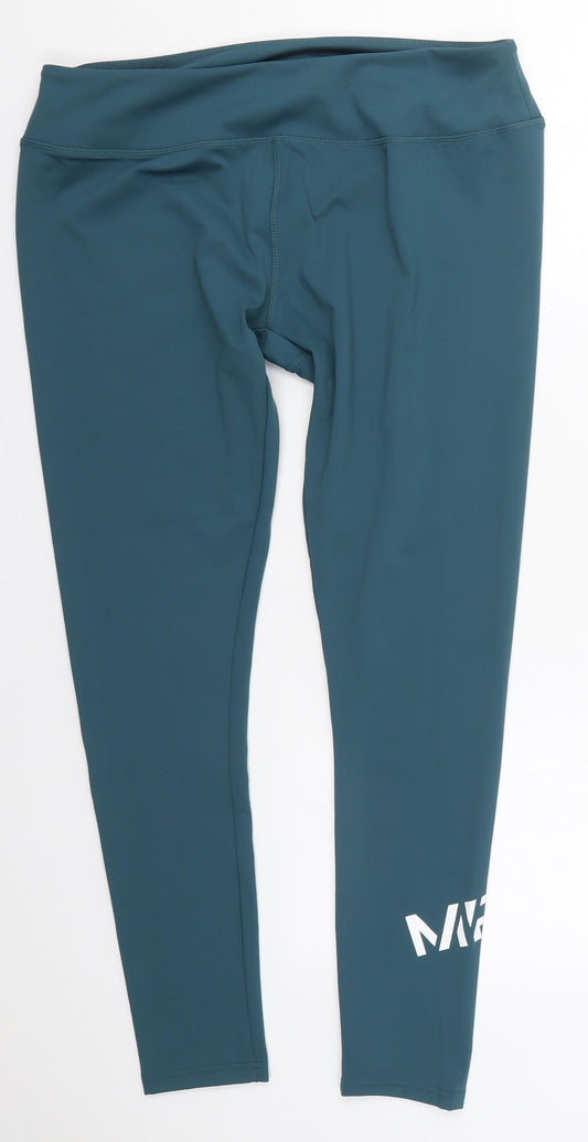 My Protien Womens Blue  Polyester Capri Leggings Size 32 in L28 in Regular