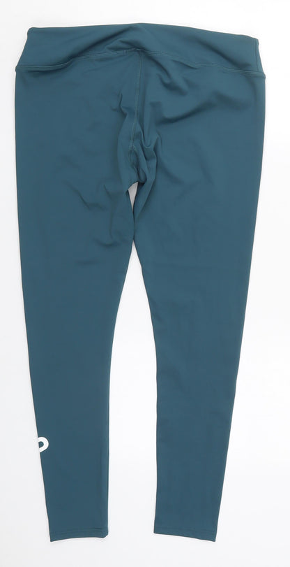 My Protien Womens Blue  Polyester Capri Leggings Size 32 in L28 in Regular