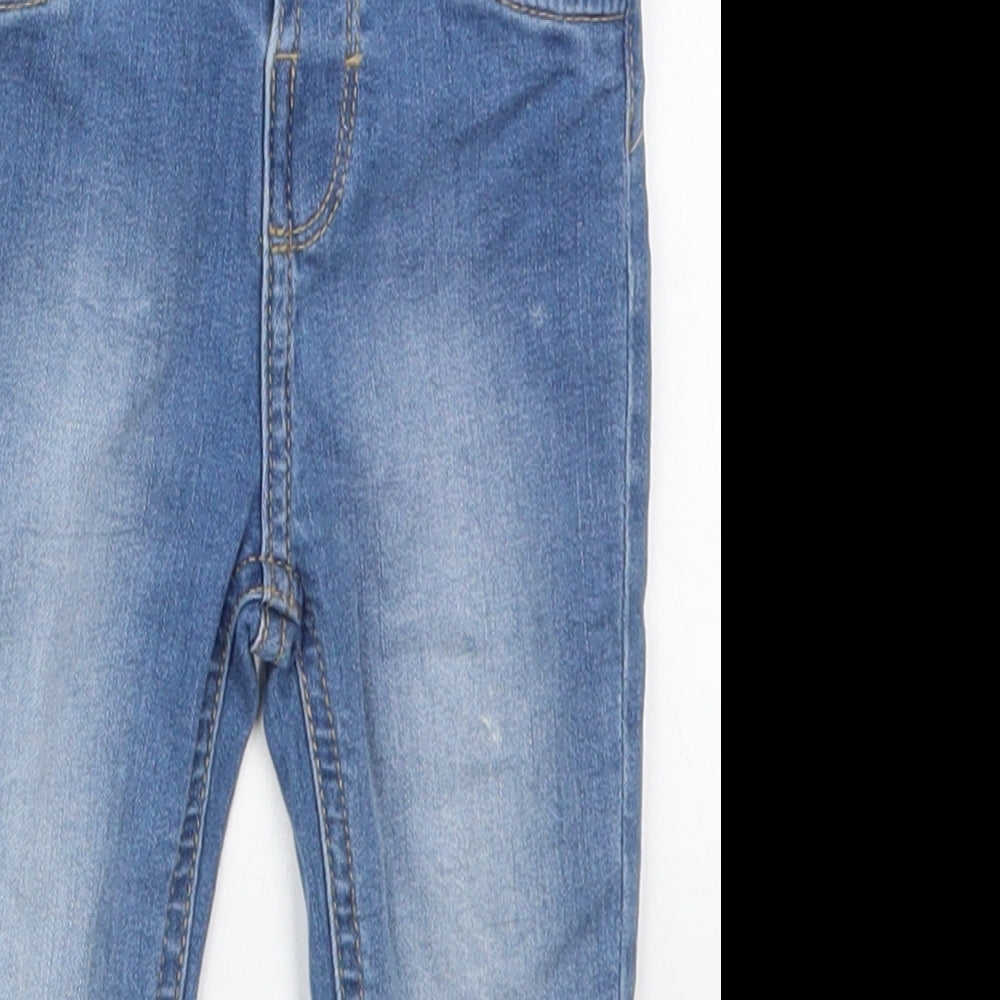 Mayoral Baby Blue  Cotton Capri Jeans Size 3-6 Months  Button