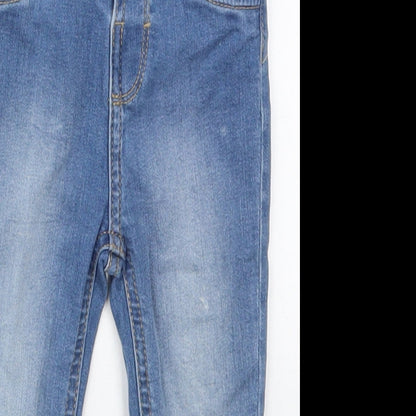 Mayoral Baby Blue  Cotton Capri Jeans Size 3-6 Months  Button