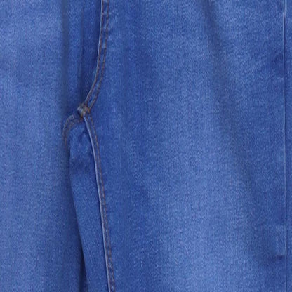 Denim Co Womens Blue  Cotton Skinny Jeans Size 10 L25 in Regular Button