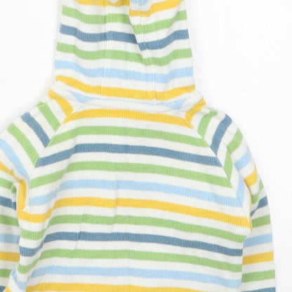 Marks and Spencer Boys Multicoloured Striped  Jacket  Size 6-9 Months   Pullover - Hoodie