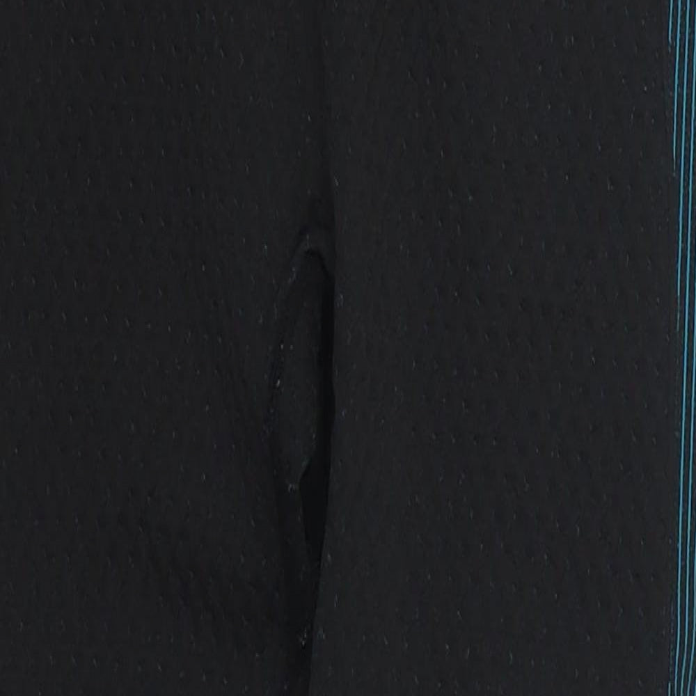 Preworn Womens Blue Striped Nylon Compression Leggings Size M L24 in Regular