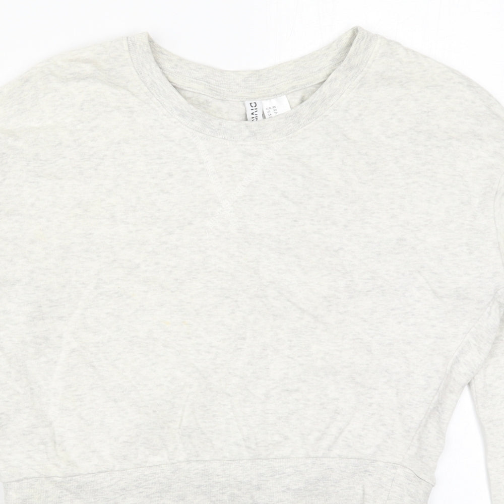 H&M Womens Grey  Cotton Pullover Sweatshirt Size XS  Pullover