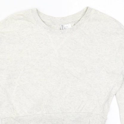 H&M Womens Grey  Cotton Pullover Sweatshirt Size XS  Pullover