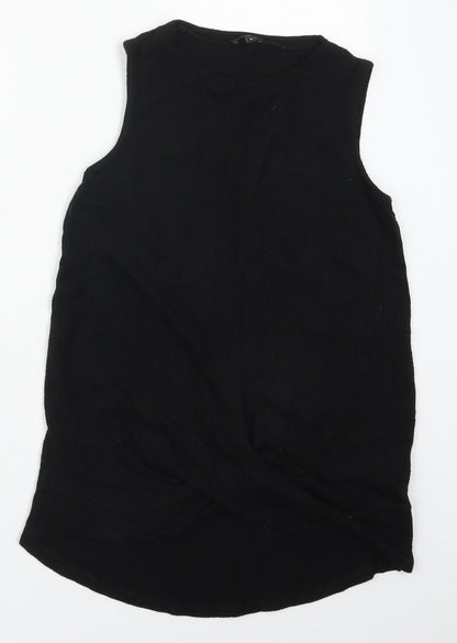 Womens UK Size 6 River Island Black Basic Tank