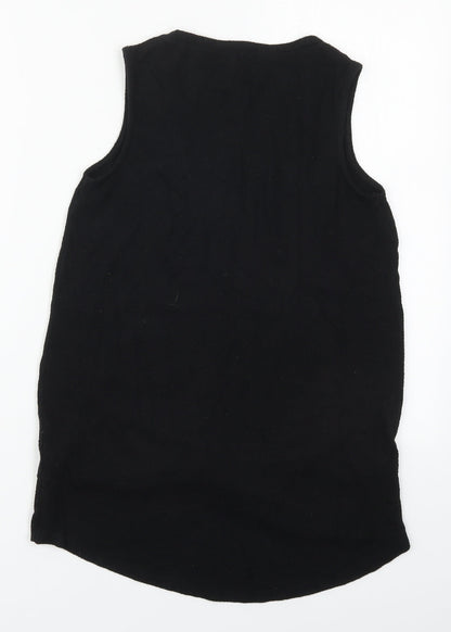 Womens UK Size 6 River Island Black Basic Tank