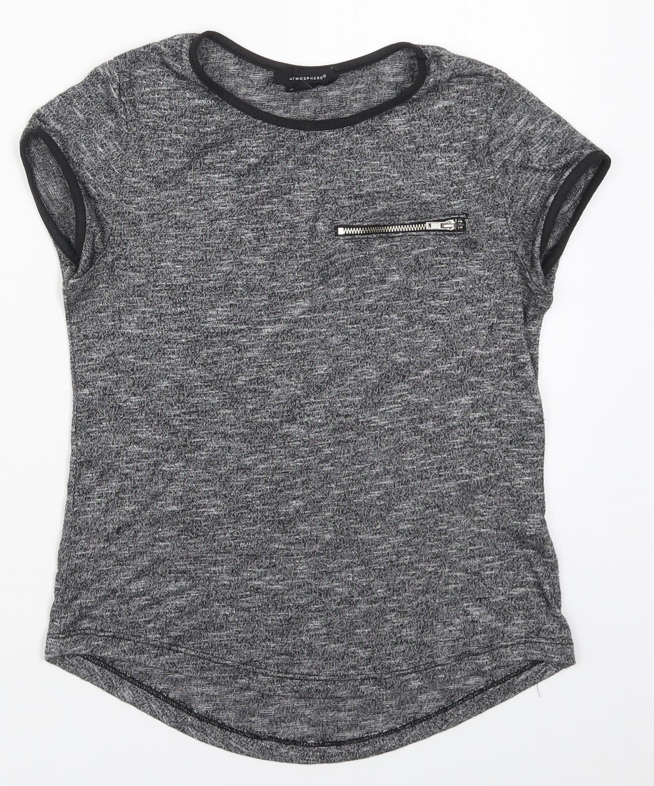 Womens UK Size 6 Atmosphere Grey Basic T-Shirt