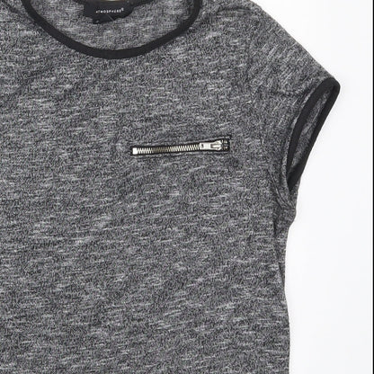 Womens UK Size 6 Atmosphere Grey Basic T-Shirt