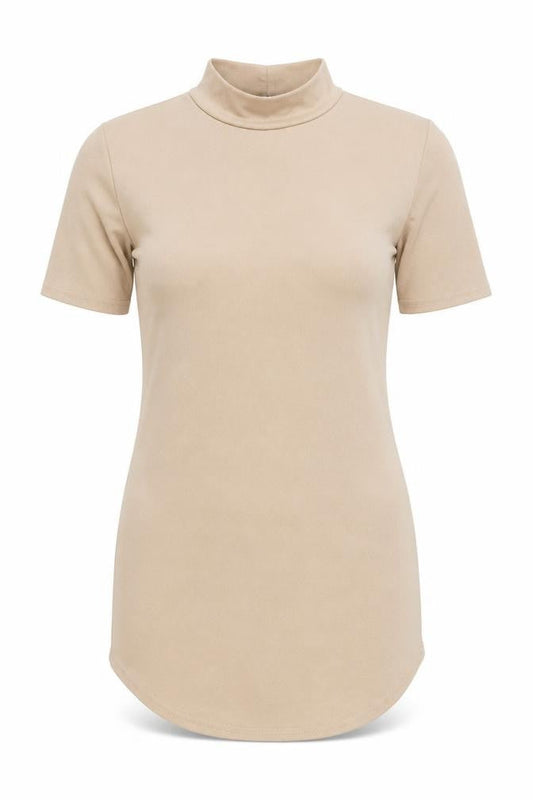 Womens UK Size 10 Cameo Rose Beige Basic T-Shirt