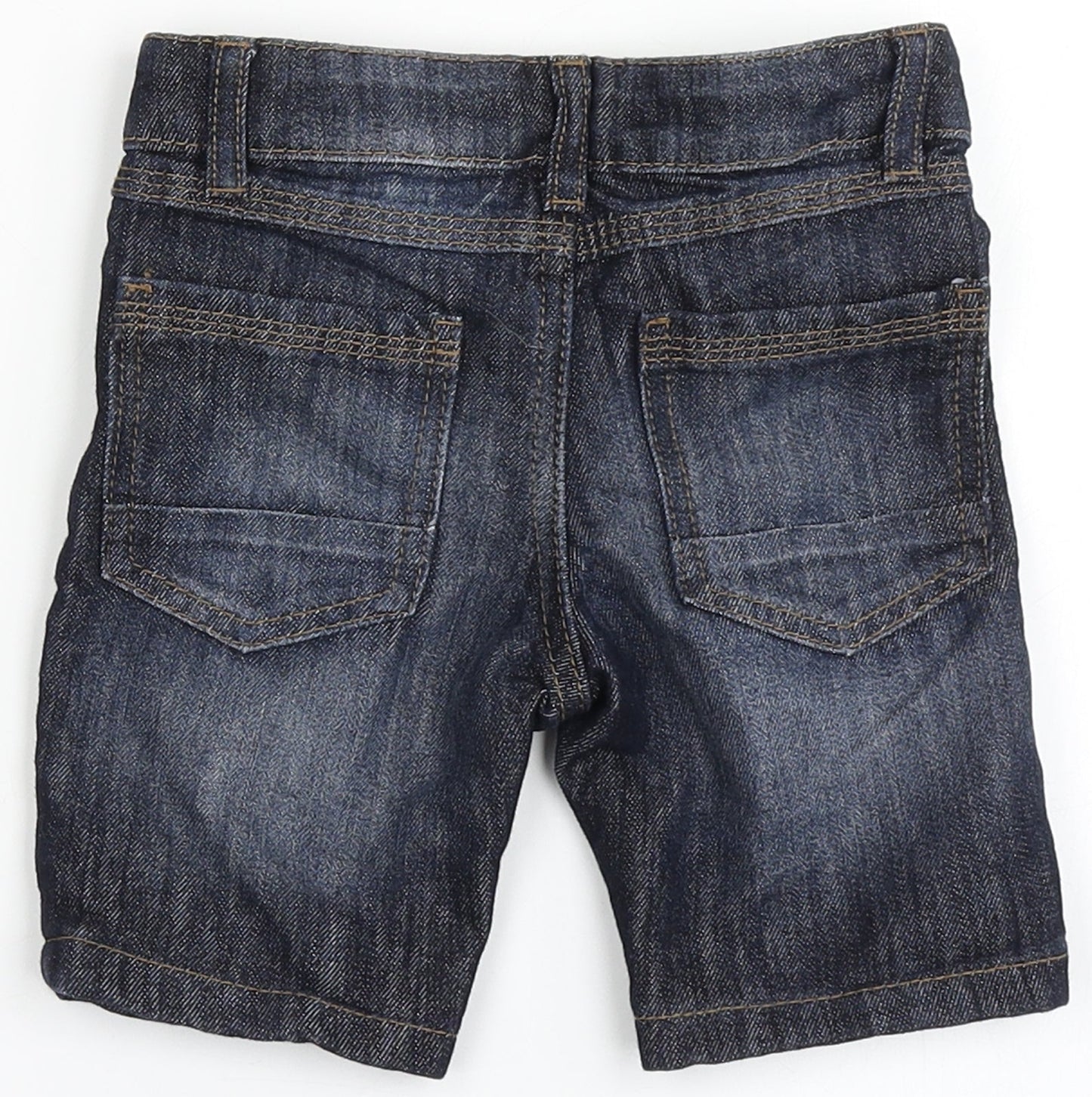 Denim & Co. Boys Blue  Cotton Cropped Jeans Size 18-24 Months  Button - Shorts
