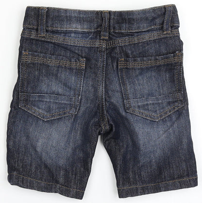 Denim & Co. Boys Blue  Cotton Cropped Jeans Size 18-24 Months  Button - Shorts