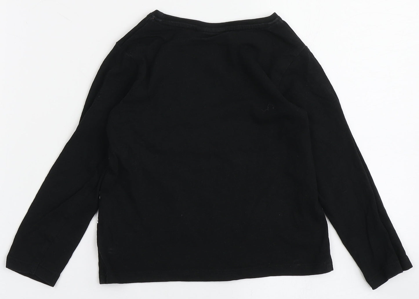Matalan Girls Black  100% Cotton Basic T-Shirt Size 4 Years Round Neck  - Be You
