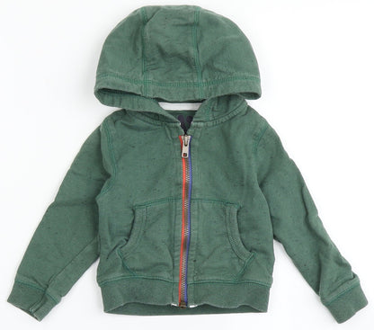 Very Boys Green   Jacket  Size 9-12 Months   Zip - Speckled Print
