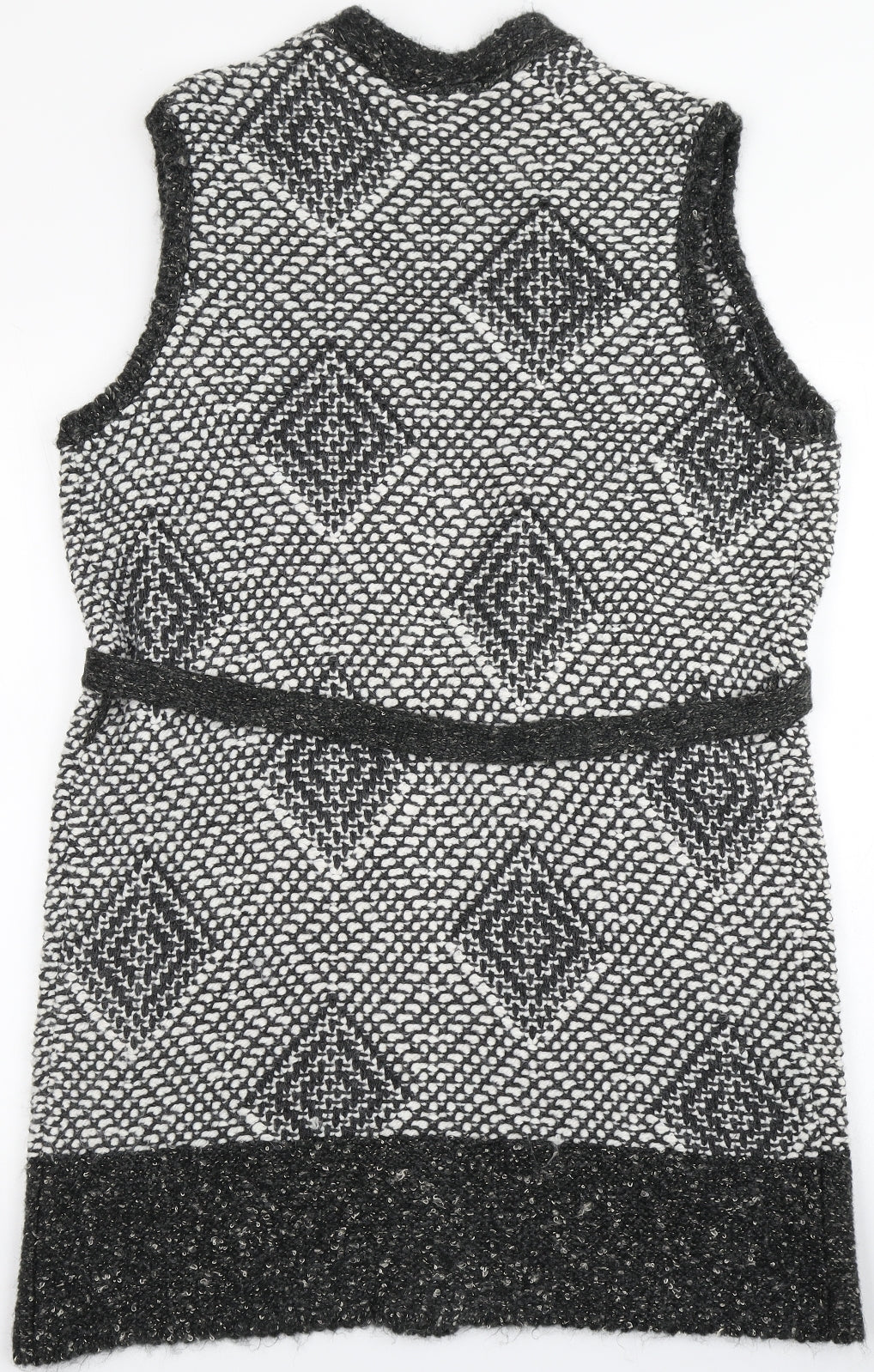 George Womens Grey V-Neck  Acrylic Cardigan Jumper Size 14