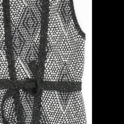 George Womens Grey V-Neck  Acrylic Cardigan Jumper Size 14