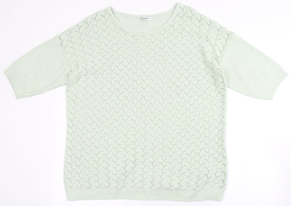 Womens UK Size L Damart Green Pullover Jumper