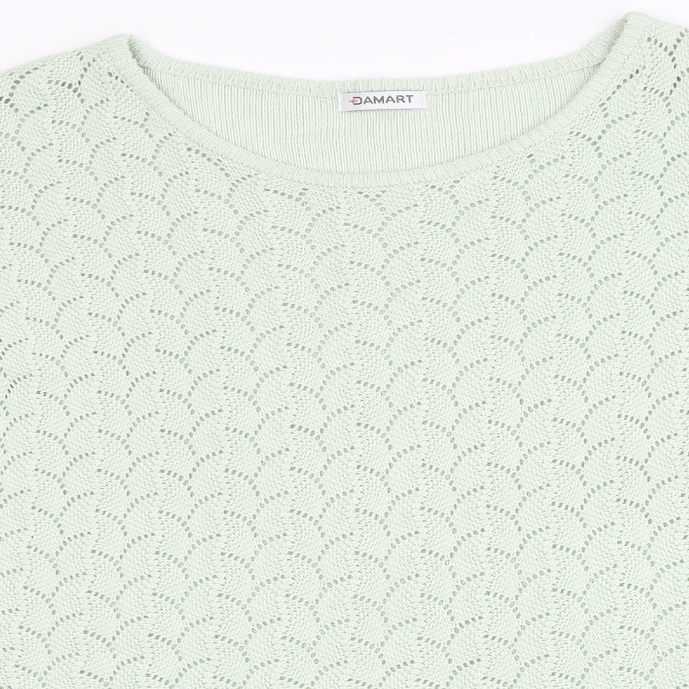 Womens UK Size L Damart Green Pullover Jumper
