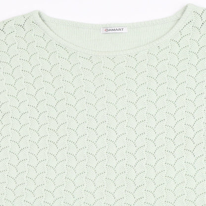 Womens UK Size L Damart Green Pullover Jumper