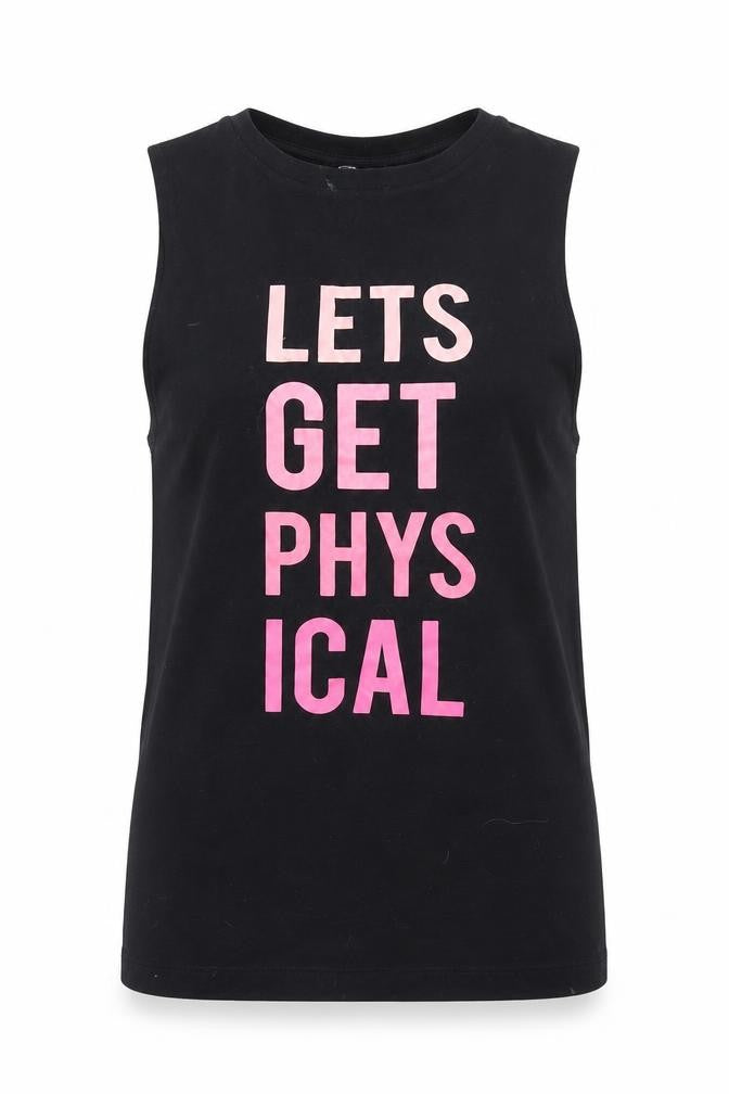 Womens UK Size S F&F Black Basic Tank