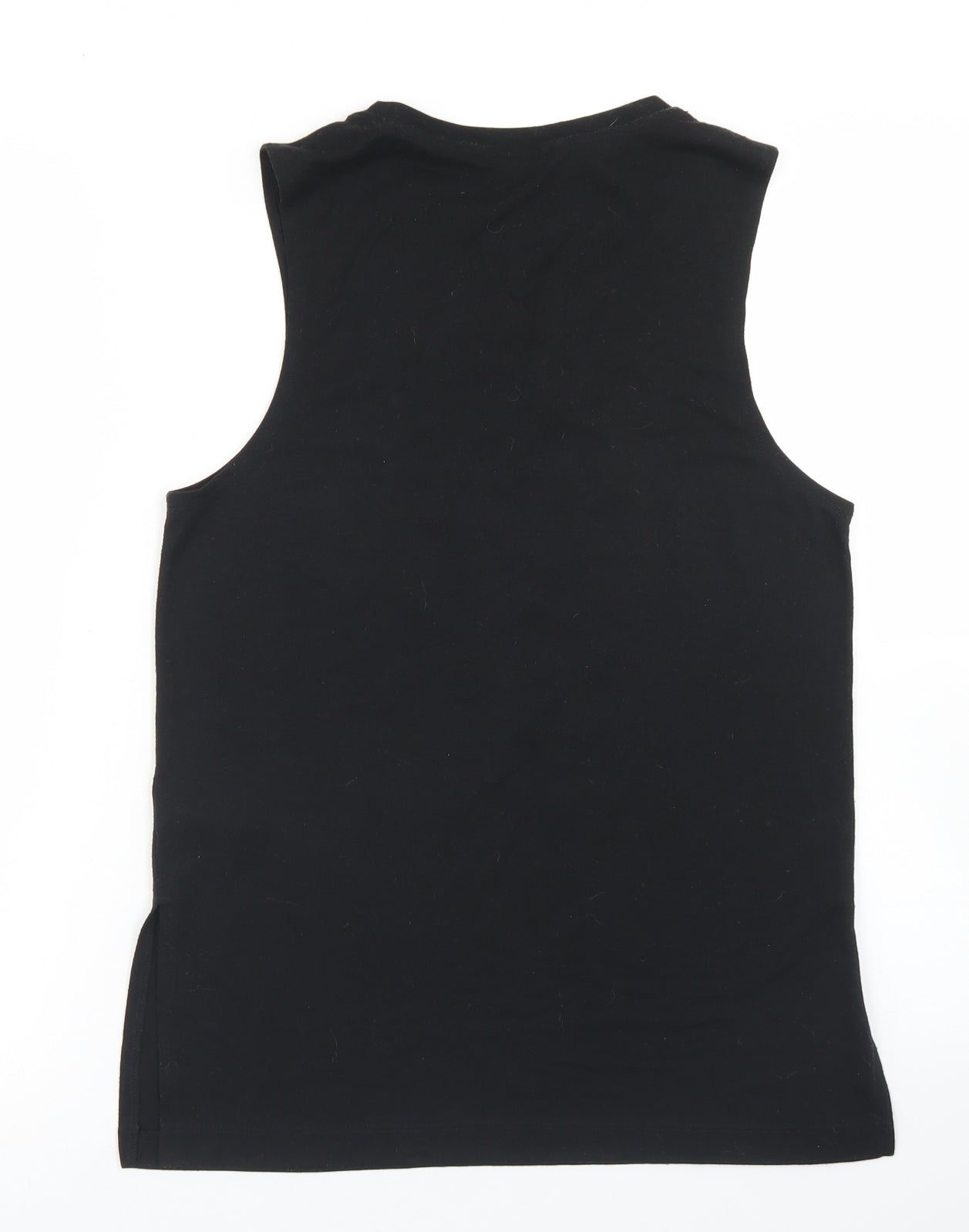 F&F Womens Black  Polyester Basic Tank Size S Crew Neck