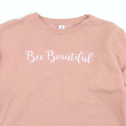 JustHoods Womens Pink  Cotton Pullover Sweatshirt Size XS   - Bee Beautiful