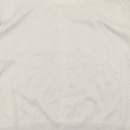 Autograph Womens Beige Crew Neck  Acrylic Cape Jumper Size 18