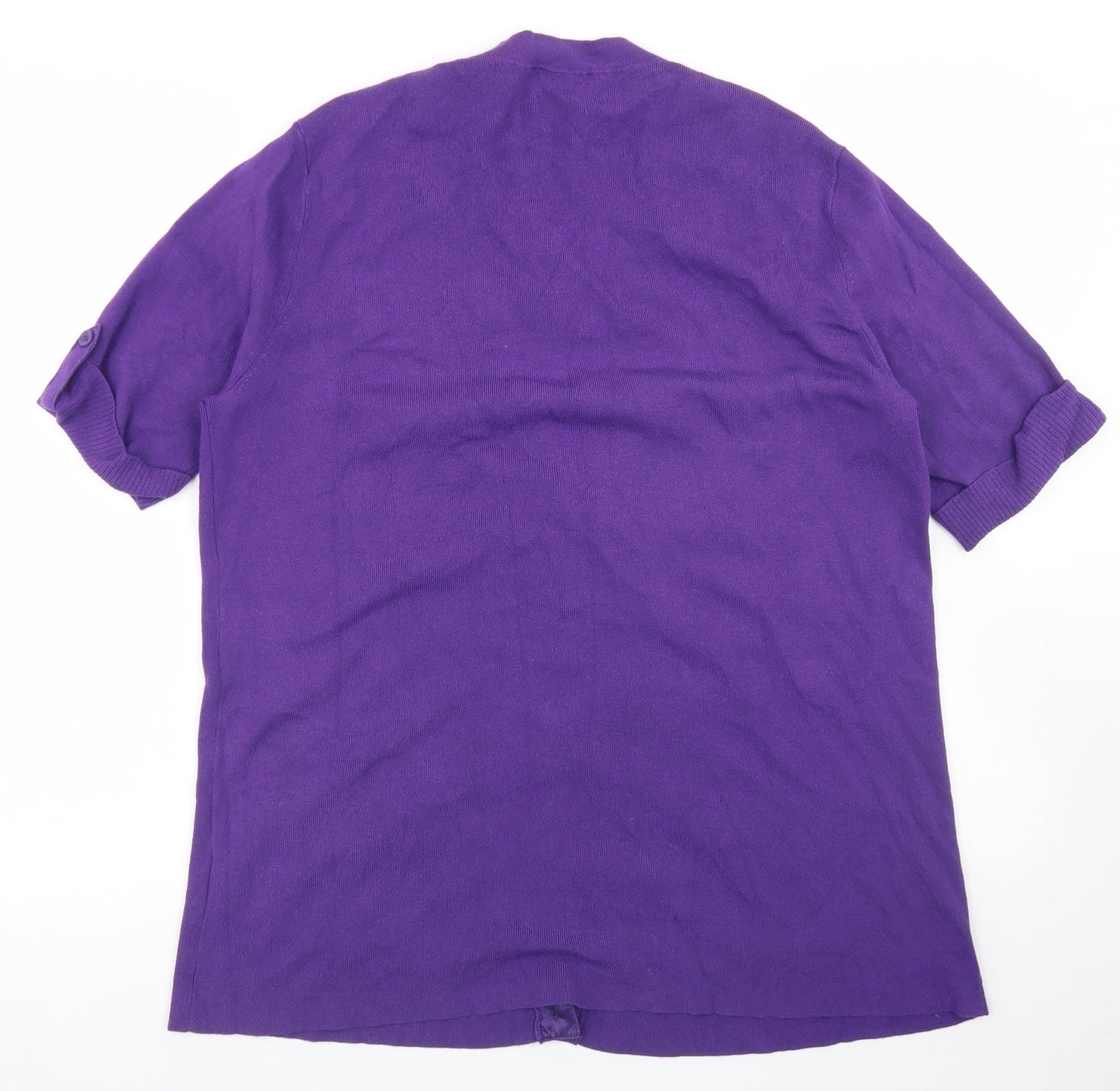 Gerry Weber Womens Purple Round Neck  Viscose Cardigan Jumper Size 20