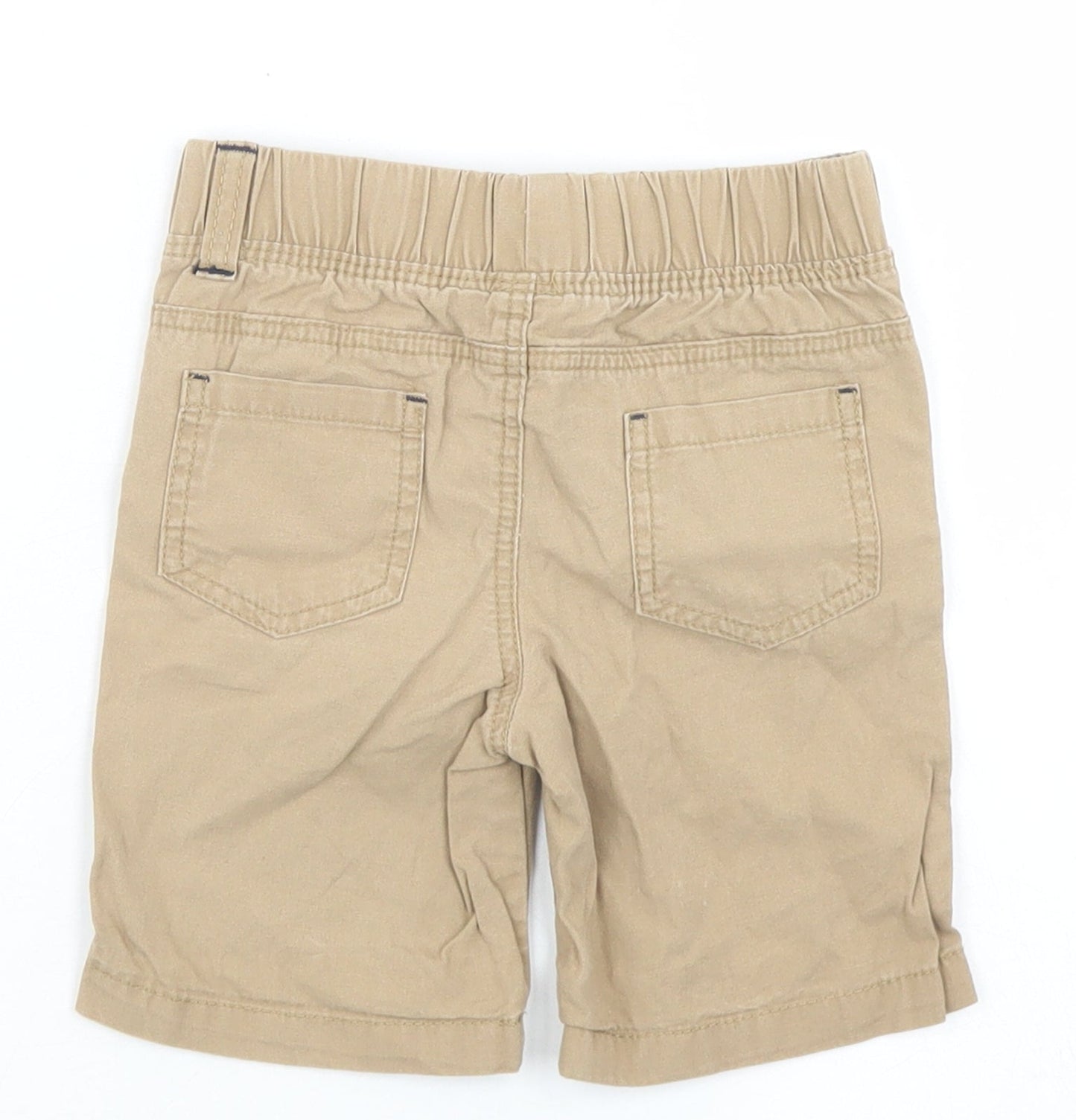Primark Boys Brown  Cotton Cropped Trousers Size 12-18 Months  Drawstring