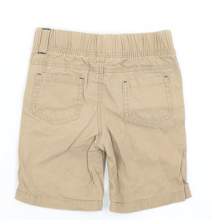 Primark Boys Brown  Cotton Cropped Trousers Size 12-18 Months  Drawstring