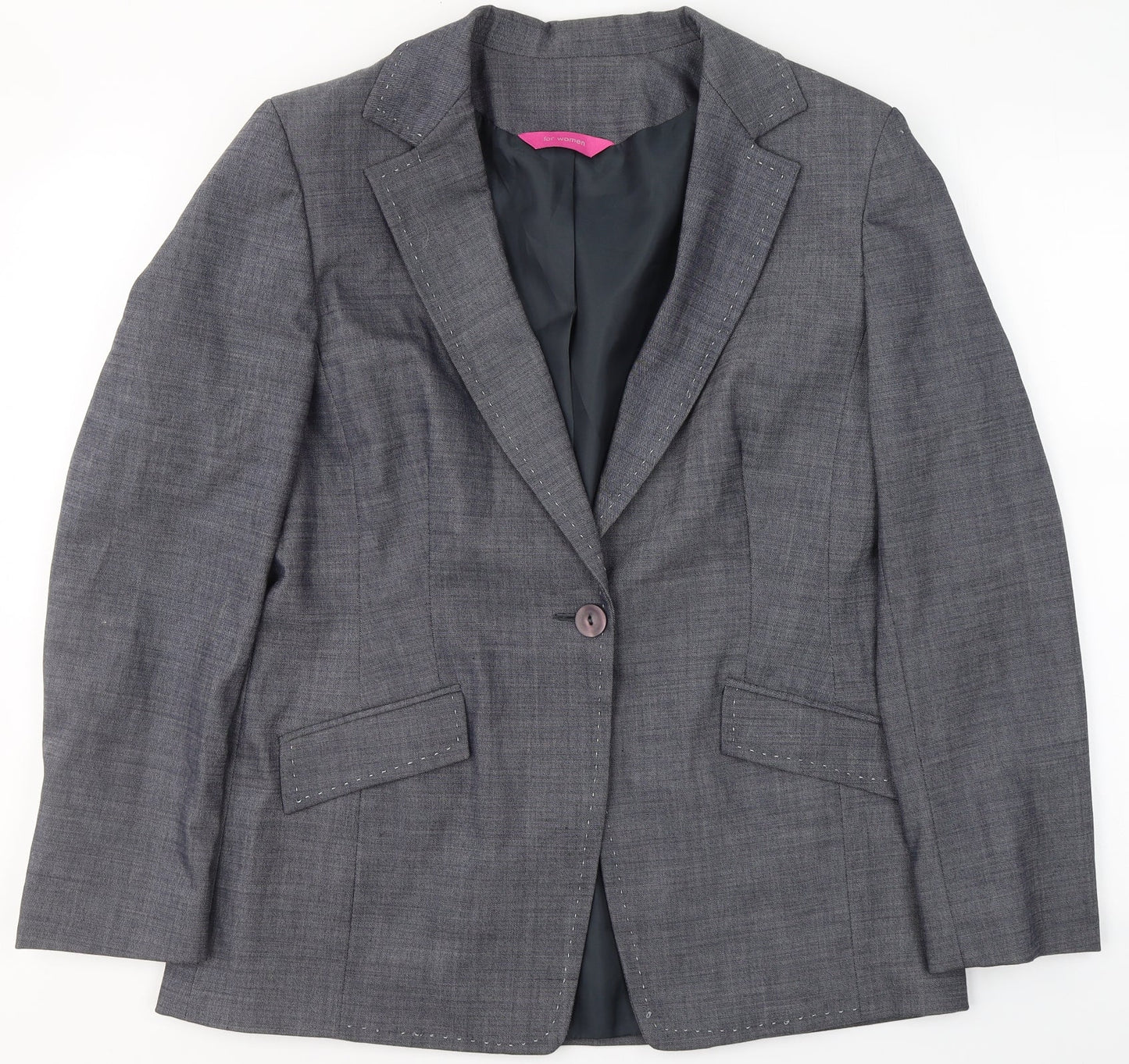 Womens UK Size 14 For Women Regular Grey Blazer