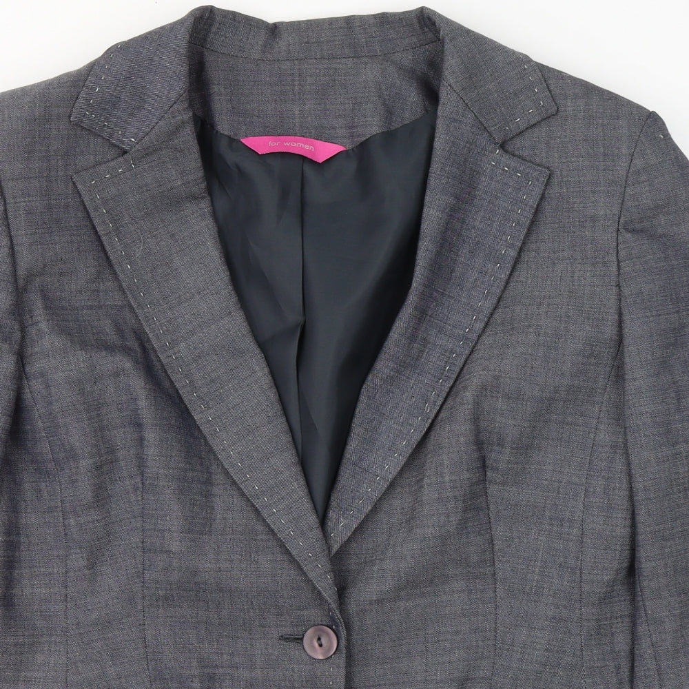 Womens UK Size 14 For Women Regular Grey Blazer