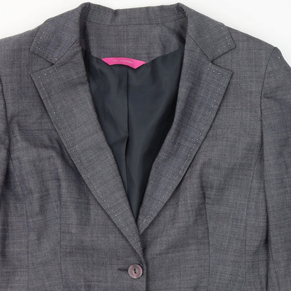 Womens UK Size 14 For Women Regular Grey Blazer