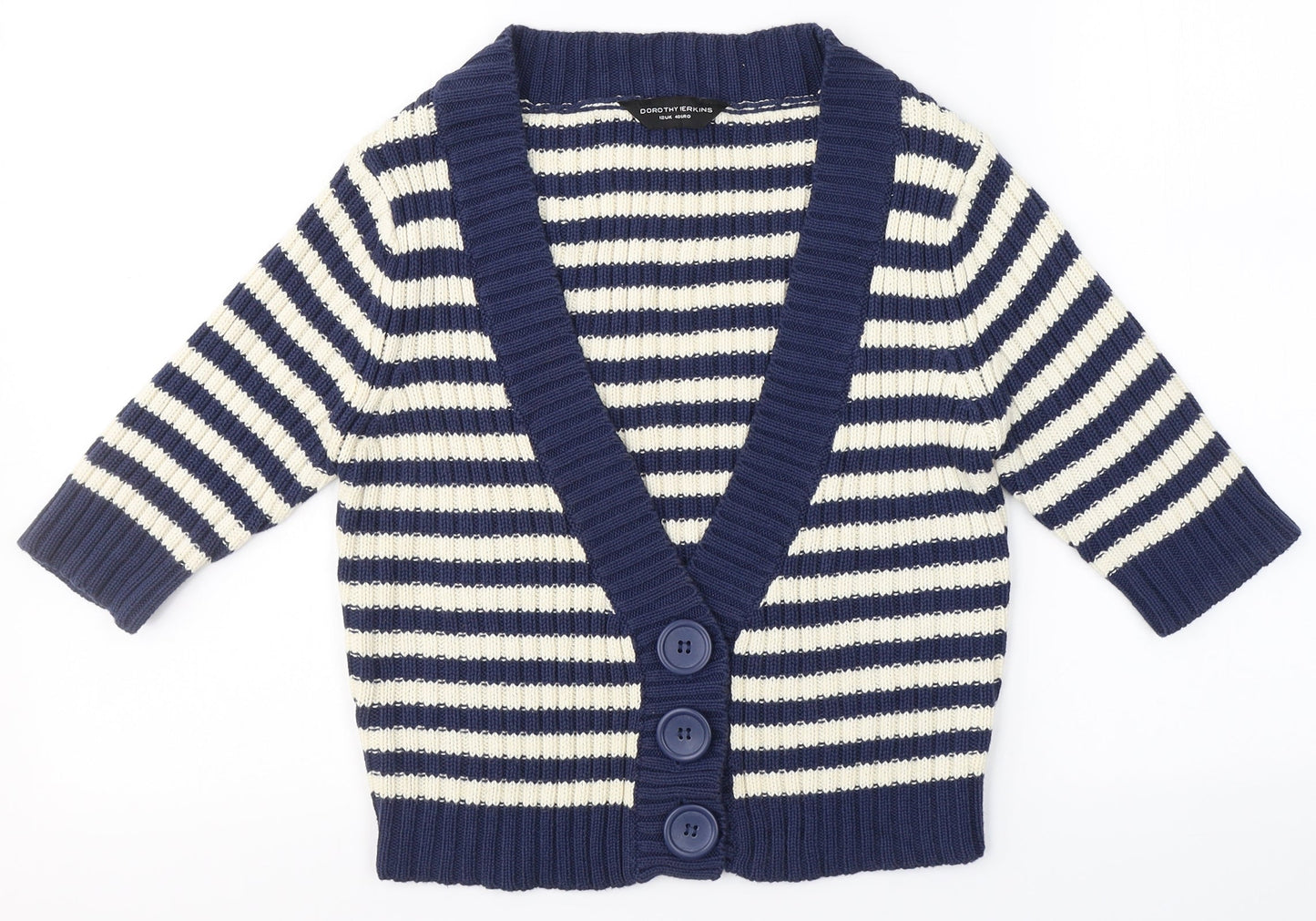 Womens UK Size 12 Dorothy Perkins Blue Cardigan Jumper