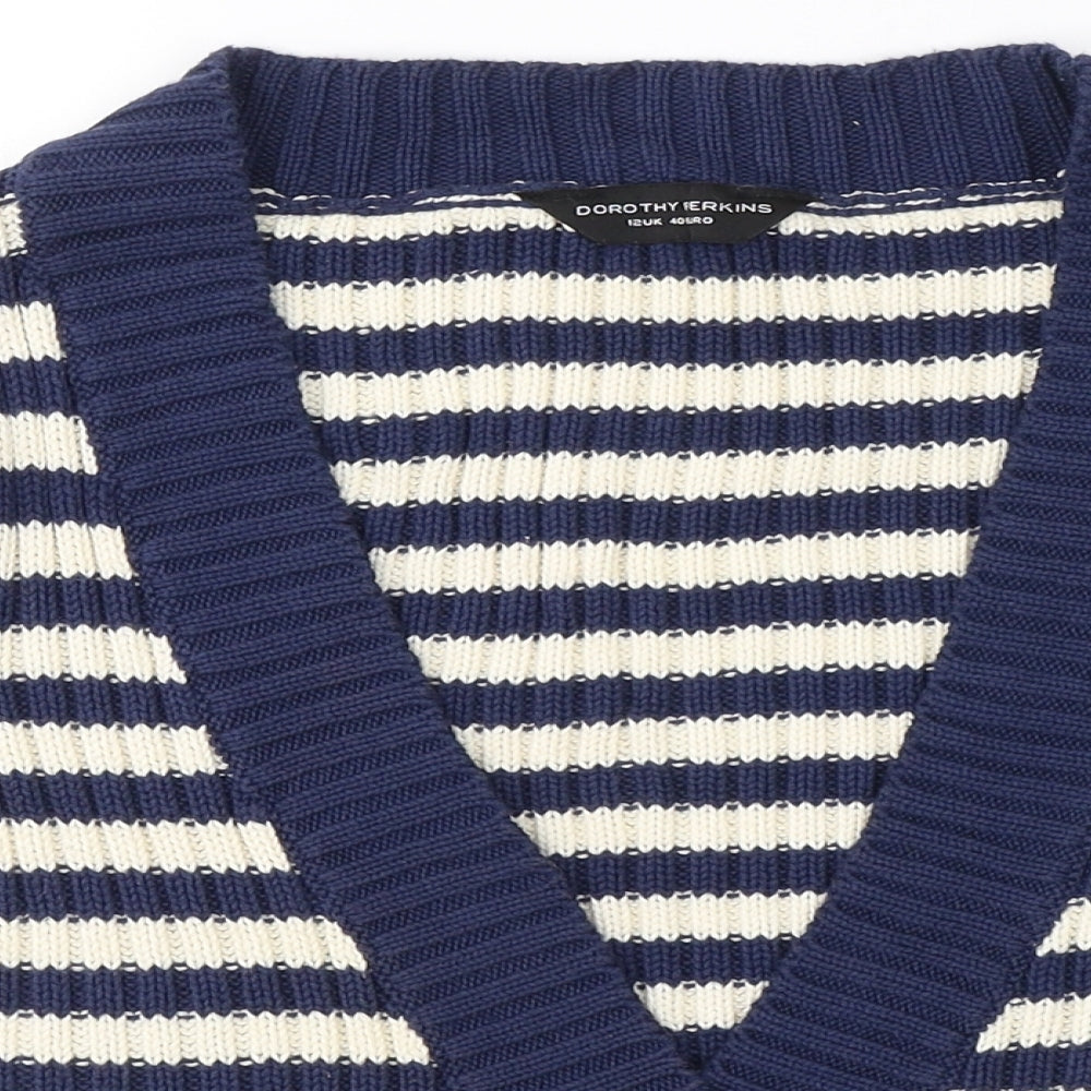 Womens UK Size 12 Dorothy Perkins Blue Cardigan Jumper