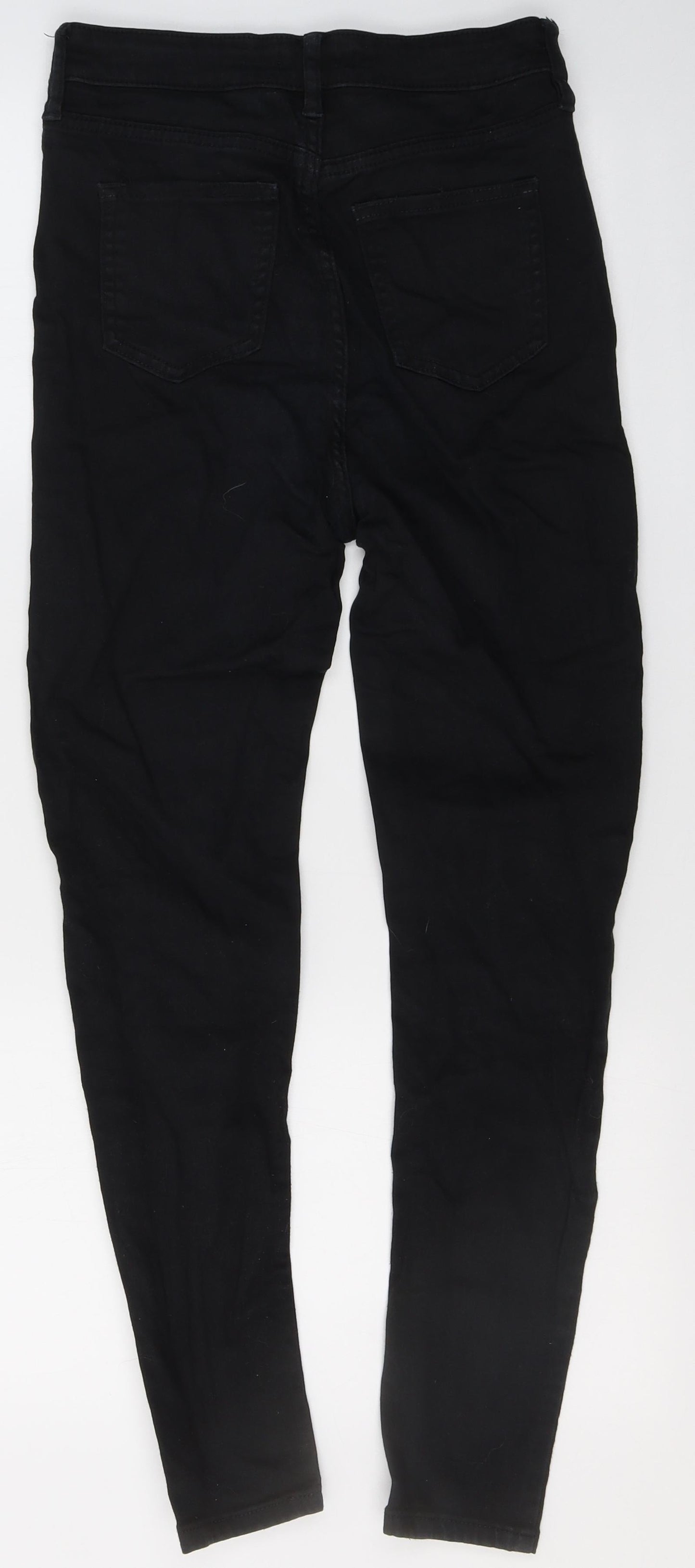 F&F Womens Black  Cotton Skinny Jeans Size 8 L25 in Regular