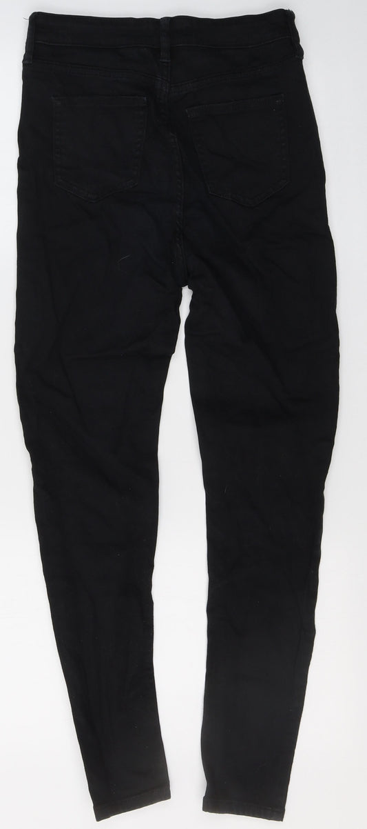 F&F Womens Black  Cotton Skinny Jeans Size 8 L25 in Regular