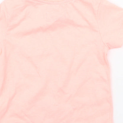 Early Days  Orange Floral Polyester Jersey T-Shirt Size 6-9 Months Round Neck Pullover - miami 89