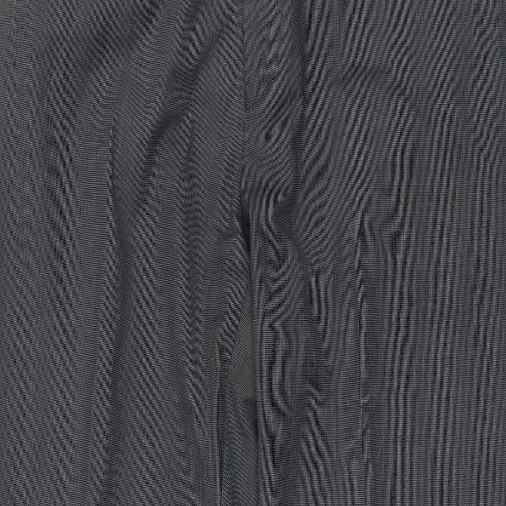 Mens UK Size 33 in BHS Regular Fit Dress Pants Grey Trousers