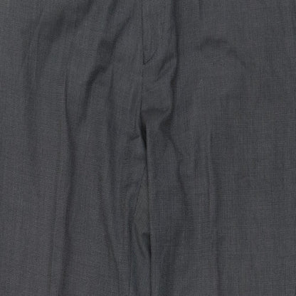 Mens UK Size 33 in BHS Regular Fit Dress Pants Grey Trousers