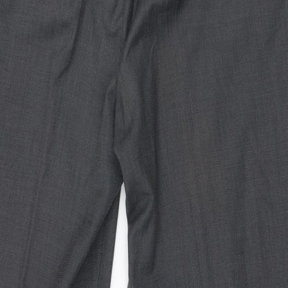 Mens UK Size 33 in BHS Regular Fit Dress Pants Grey Trousers