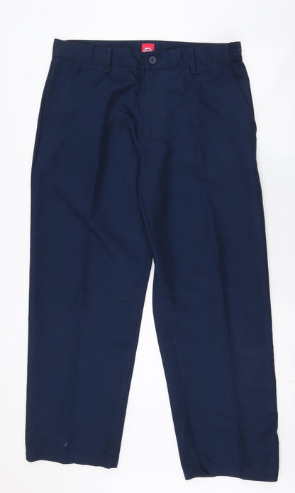Slazenger Mens Blue  Polyester Dress Pants Trousers Size 34 in L29 in Regular Zip